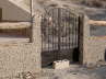 Metal gate in outside wall